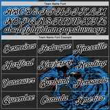 Custom Black Blue-White 3D Esports Performance T-Shirt