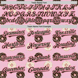 Custom Light Pink Brown-Neon Pink 3D Pattern Design Foodie Food Dessert Doughnut Authentic Baseball Jersey