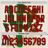 Custom Cream Red-Black 3D Mexican Festival Cactus Sombrero And Flag Cinco de Mayo Authentic Baseball Jersey