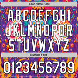 Custom Purple White-Black 3D Mexican Festival Flower Skull With Sombrero Cinco de Mayo Authentic Baseball Jersey