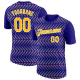 Custom Dark Purple Gold Cream Red-White 3D Esports Performance T-Shirt