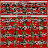 Custom Red Black-White 3D Mexican Cactus Authentic Baseball Jersey