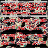 Custom Black Red-White 3D Mexican Skull Authentic Baseball Jersey