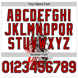 Custom White Red-Black 3D Skull Authentic Baseball Jersey