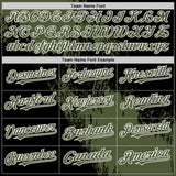 Custom Olive Black-White 3D Pattern Design Abstract Brush Stroke Authentic Baseball Jersey