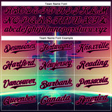 Custom Black Hot Pink 3D Pattern Design Rave Psychedelic Universe Authentic Baseball Jersey