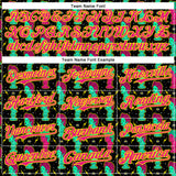 Custom Black Hot Pink-Light Yellow 3D Pattern Design Rave Psychedelic Sculpture Authentic Baseball Jersey