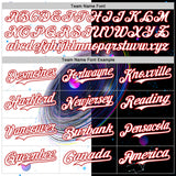 Custom Black White-Red 3D Pattern Design Space Galaxy Star Authentic Baseball Jersey