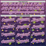 Custom Purple Medium Purple-City Cream 3D Pattern Design Retro Pixel Arcade Game Authentic Baseball Jersey