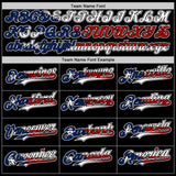 Custom Black Red White-Puerto Rican Flag 3D Puerto Rico Authentic Baseball Jersey