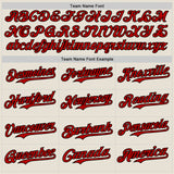 Custom Cream Red-Black 3D Cuba Santiago Cuban Flag Authentic Baseball Jersey