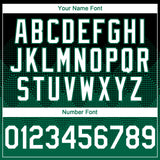 Custom Black White-Kelly Green 3D Gradient Square Shape Authentic Baseball Jersey