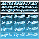 Custom Black White-Sky Blue 3D Gradient Square Shape Authentic Baseball Jersey