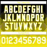 Custom Black Light Yellow 3D Gradient Square Shape Authentic Baseball Jersey