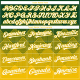 Custom Green White-Yellow 3D Gradient Square Shape Authentic Baseball Jersey