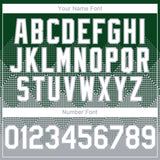 Custom Green White-Gray 3D Gradient Square Shape Authentic Baseball Jersey