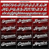 Custom Red White-Black 3D Gradient Square Shape Authentic Baseball Jersey