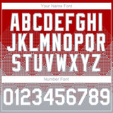 Custom Red White-Gray 3D Gradient Square Shape Authentic Baseball Jersey