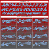 Custom Red Light Blue-Steel Gray 3D Gradient Square Shape Authentic Baseball Jersey
