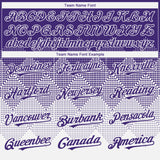 Custom Purple White 3D Gradient Square Shape Authentic Baseball Jersey
