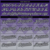 Custom Purple Gray-Black 3D Gradient Square Shape Authentic Baseball Jersey