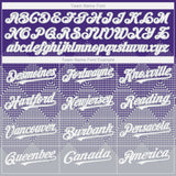 Custom Purple White-Gray 3D Gradient Square Shape Authentic Baseball Jersey