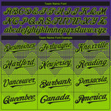 Custom Purple Black-Neon Green 3D Gradient Square Shape Authentic Baseball Jersey