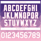 Custom Purple White-Light Pink 3D Gradient Square Shape Authentic Baseball Jersey