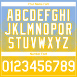 Custom Light Blue White-Yellow 3D Gradient Square Shape Authentic Baseball Jersey