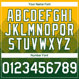 Custom Gold White-Green 3D Gradient Square Shape Authentic Baseball Jersey