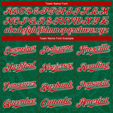 Custom Kelly Green Red Green-White 3D Mexico Authentic Baseball Jersey