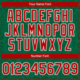 Custom Kelly Green Red Green-White 3D Mexico Authentic Baseball Jersey