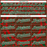Custom Red Green-White 3D Mexico Authentic Baseball Jersey