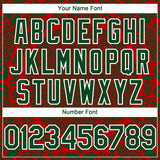 Custom Red Green-White 3D Mexico Authentic Baseball Jersey