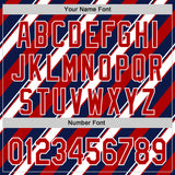 Custom Navy Red-White 3D Patriotic American Flag Authentic Baseball Jersey