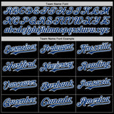 Custom Black US Navy Blue-White 3D Patriotic American Flag And Muscle Car Authentic Baseball Jersey