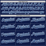 Custom Navy US Navy Blue-White 3D Pattern Design Patriotic American Spirit President's Day Authentic Baseball Jersey