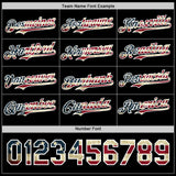 Custom Black Vintage USA Flag-White 3D Patriotic American Symbol Authentic Baseball Jersey