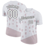 Custom White Black 3D Pickleball Paddles Balls Performance T-Shirt