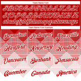 Custom Red White 3D Pattern Design Gradient Square Shapes Performance T-Shirt