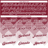 Custom Crimson White 3D Pattern Design Gradient Square Shapes Performance T-Shirt