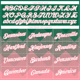 Custom Kelly Green White-Medium Pink 3D Pattern Design Gradient Square Shapes Performance T-Shirt
