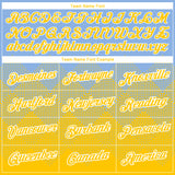 Custom Light Blue Yellow-White 3D Pattern Design Gradient Square Shapes Performance T-Shirt