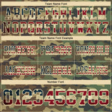 Custom Camo Vintage USA Flag Cream-Olive 3D Pattern Salute To Service Authentic Football Jersey