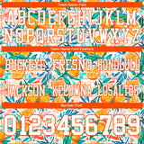 Custom White Orange 3D Pattern Fruit Authentic Football Jersey