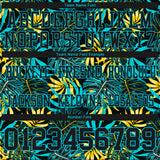 Custom Black Lakes Blue 3D Pattern Beach Tropical Hawaii Palm Leaves Authentic Football Jersey