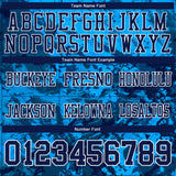 Custom Graffiti Pattern Navy-White 3D Pattern Authentic Football Jersey