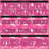 Custom Pink Black 3D Pattern Flamingo Authentic Football Jersey