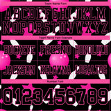 Custom Black Pink 3D Pattern Bowling Authentic Football Jersey