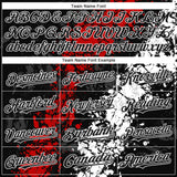 Custom Black Red-White 3D Pattern Design Splash Authentic Baseball Jersey